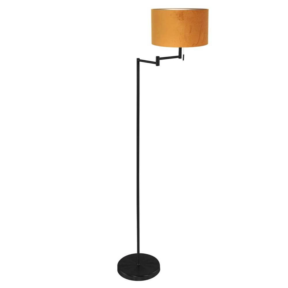 Stehlampe Bella schwarz mit goldener Kapuze Steinhauer 8712746174618