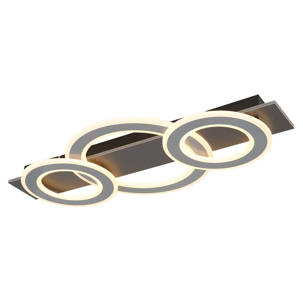 Design-Deckenlampe Jayden Anthrazit 3 Ringe