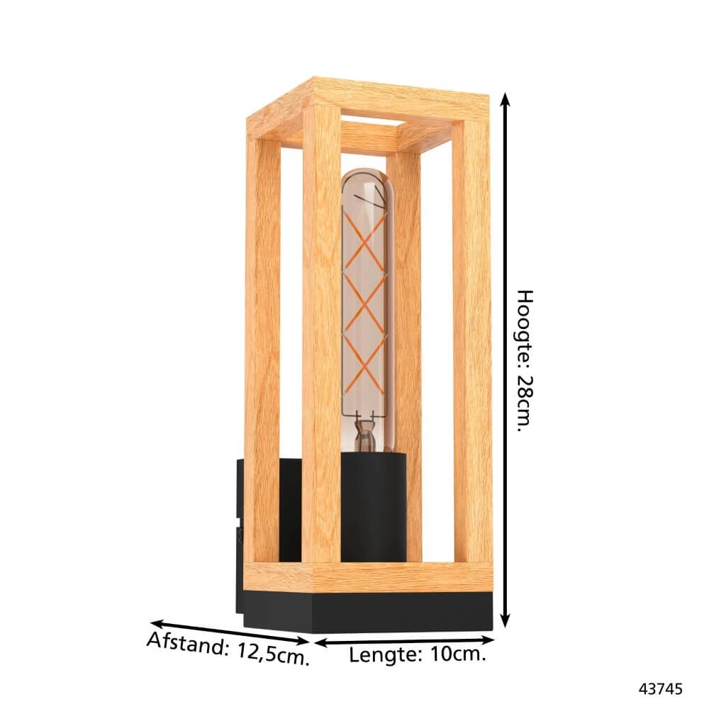 Wandleuchte aus Holz Nafferton Eglo 9002759437459