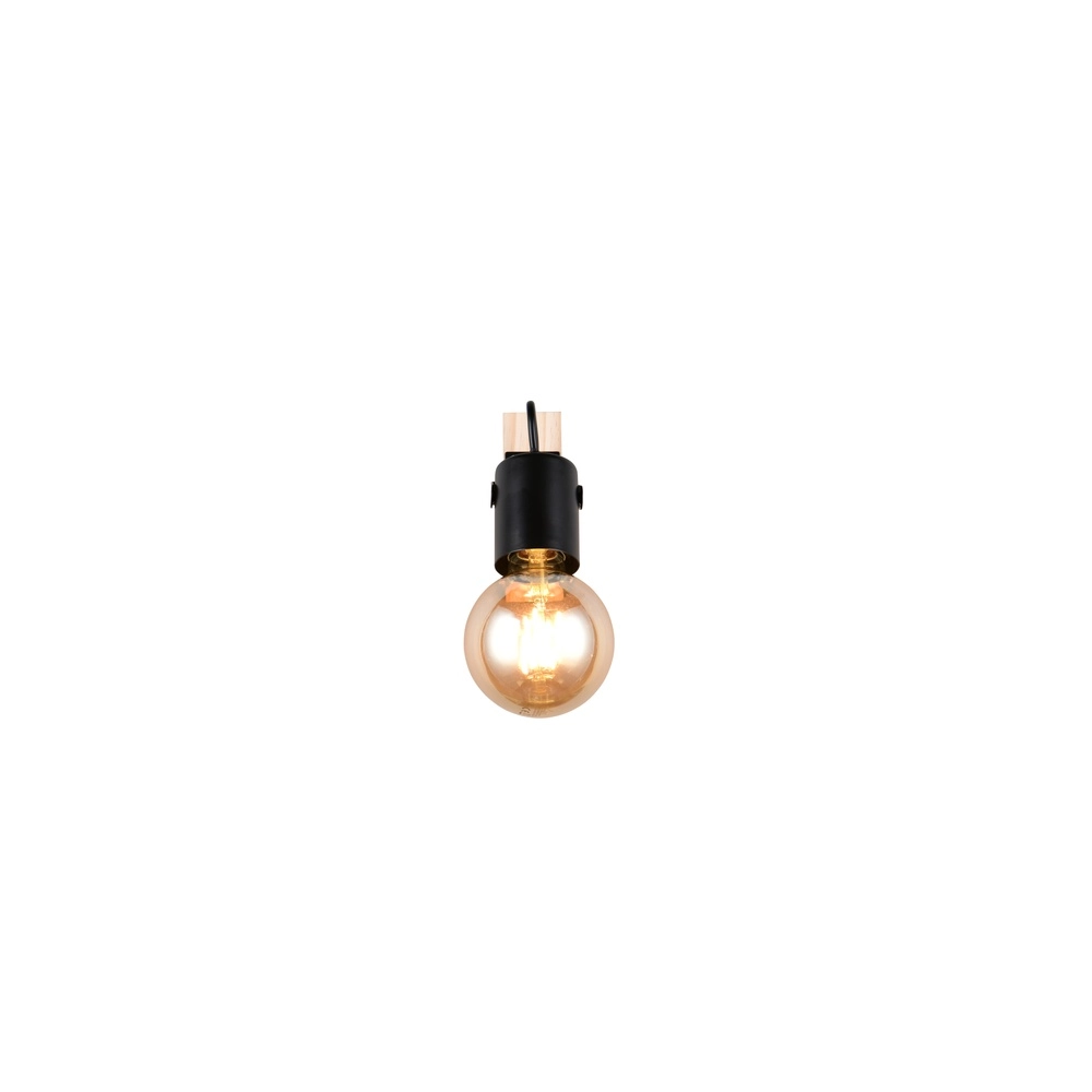 Deckenlampe Lynar Schwarz mit Holz Trio 4017807670684