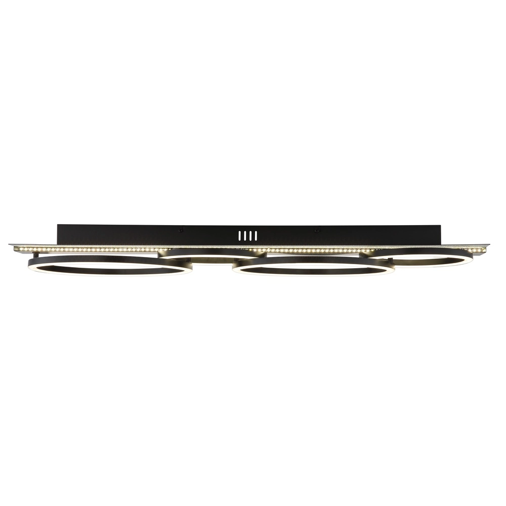 Schwarze Deckenlampe Norberto 4 Ringe Globo 9007371575831