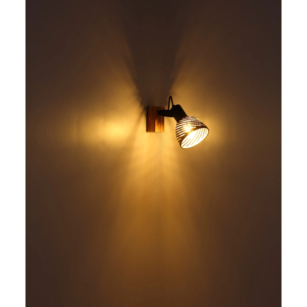 Wandlampe Lenna Holz mit Schwarz Globo 9007371419685