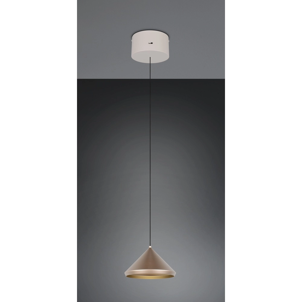 Moderne Pendelleuchte Laguna Ø 18cm kaffeebraun Trio 4017807671070