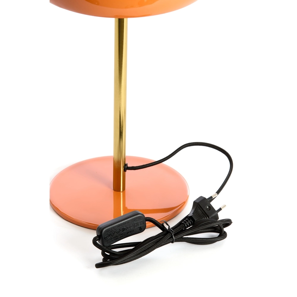 Tischlampe Surin Ø 23cm – glänzend orange mit Gold Light & Living 8717807740955