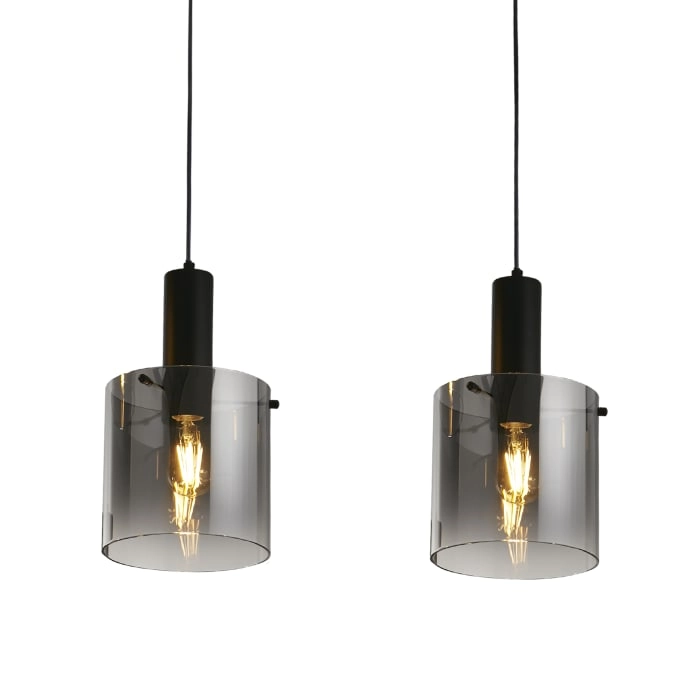 Schwarze Pendelleuchte Sweden 3-flammig gerade Searchlight 5053423303796