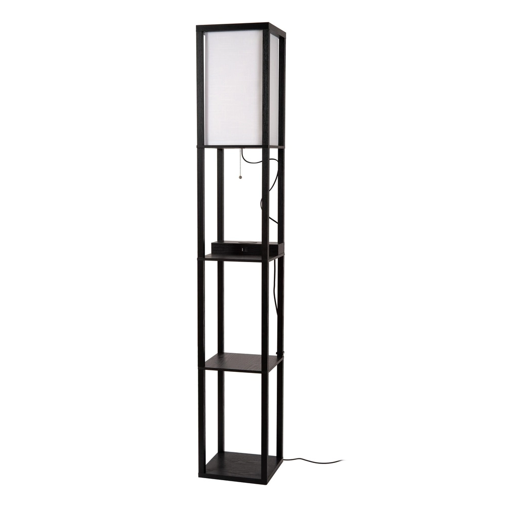 Stehlampe Menno Mit drahtlosem Ladepanel schwarz