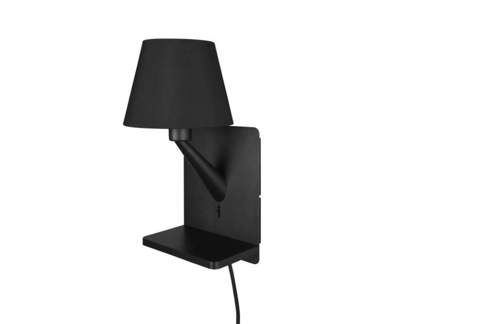 Schlankes Nachtlicht Comfort schwarz - mit USB Trio 4017807614763