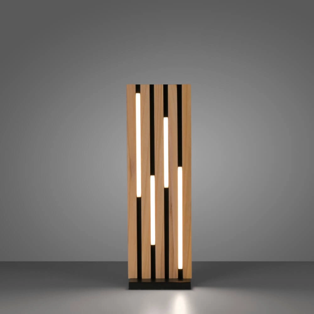Designer-Stehleuchte Q-Akustik Holz Paul Neuhaus 4012248385401