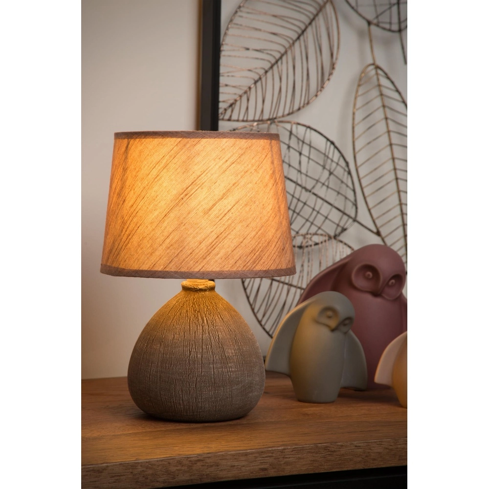 Tischlampe Ramzi Braun Lucide 5411212470188