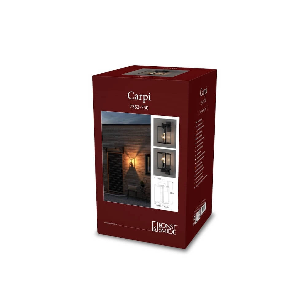 Schwarze Außenlampe Carpi KonstSmide 7318307352757