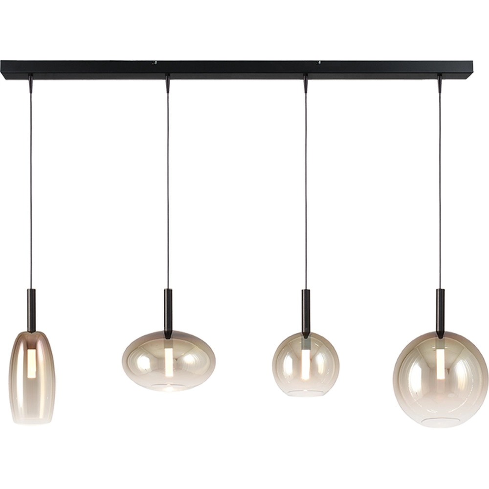 4L-Pendelleuchten Lido Ball mit goldverblasstem Glas Masterlight 8718121325170
