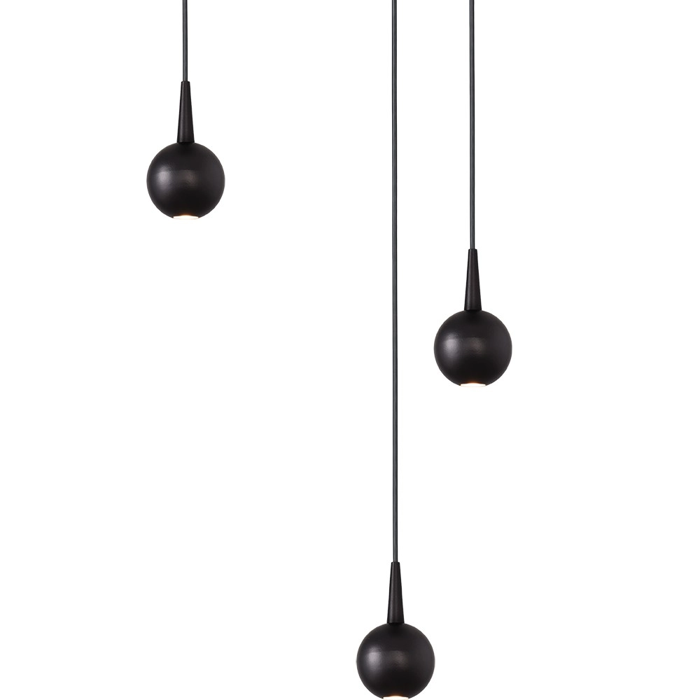 3-Licht Pendellampe Talana schwarz Ø 17cm DTW Masterlight 8718121352183