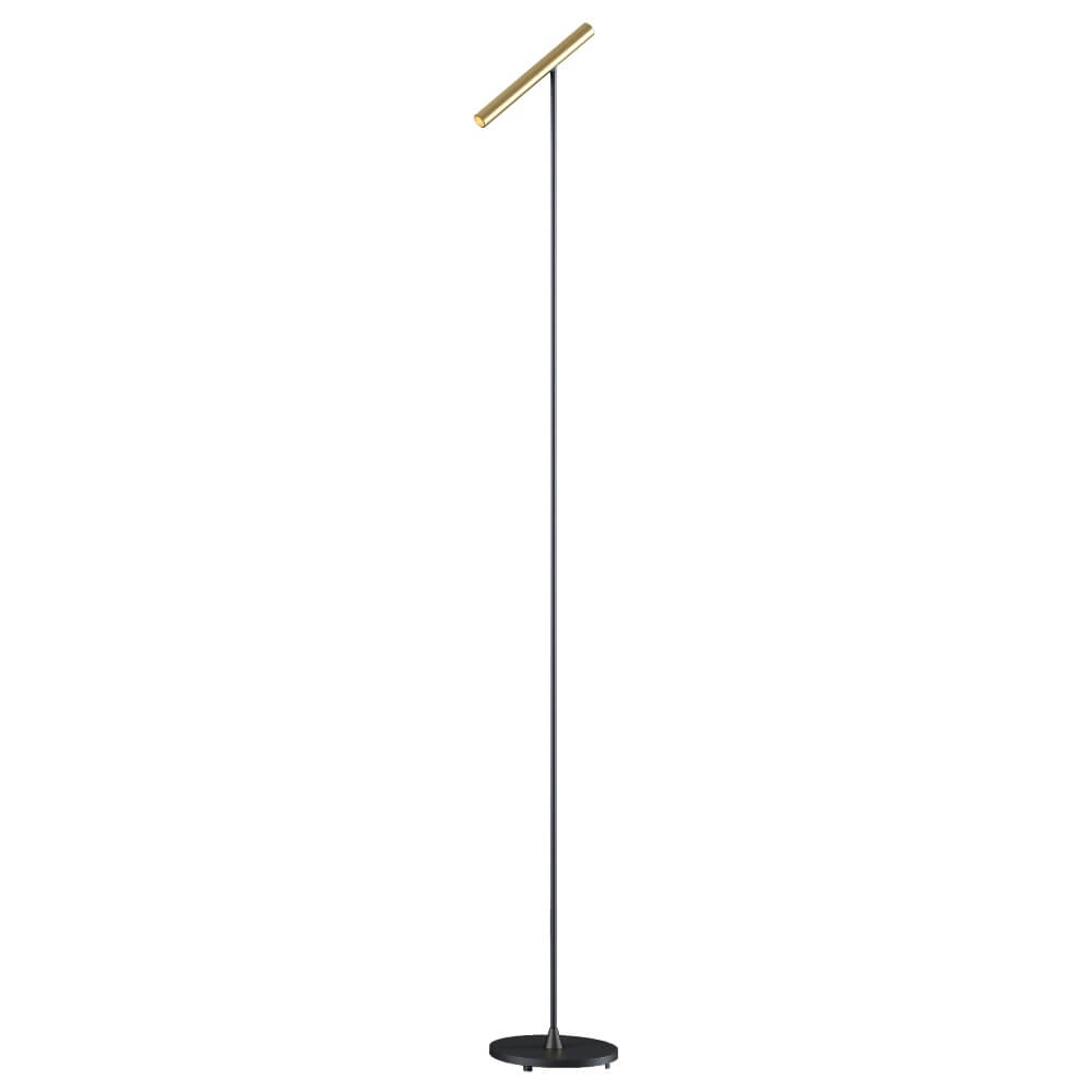 Design-Stehleuchte Kansas Schwarz mit warmem Gold