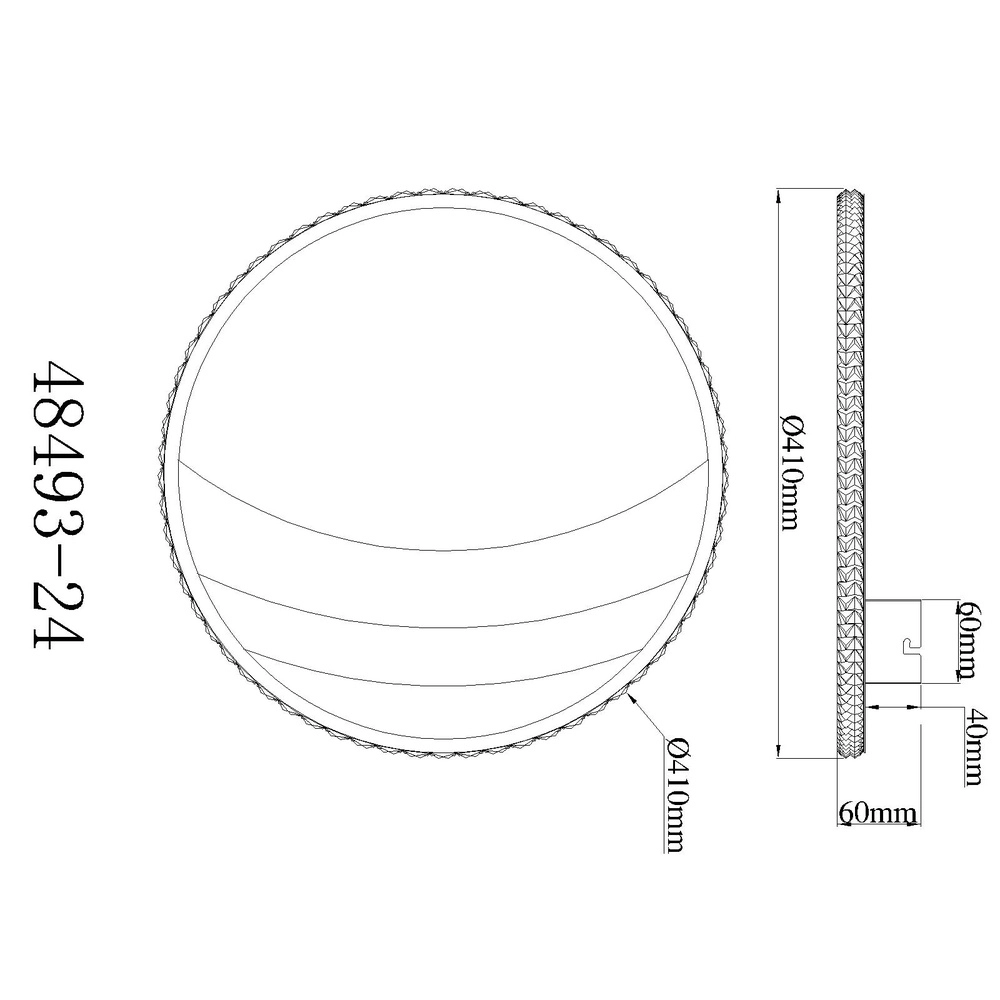 Einzigartige Deckenlampe Constance schwarz mit Gold Ø 41 cm Globo 9007371566846