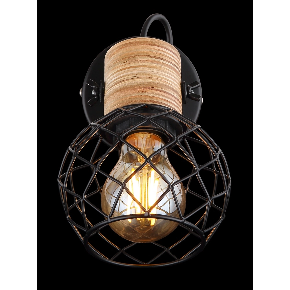 Wandlampe Lacky Schwarz Globo 9007371429356