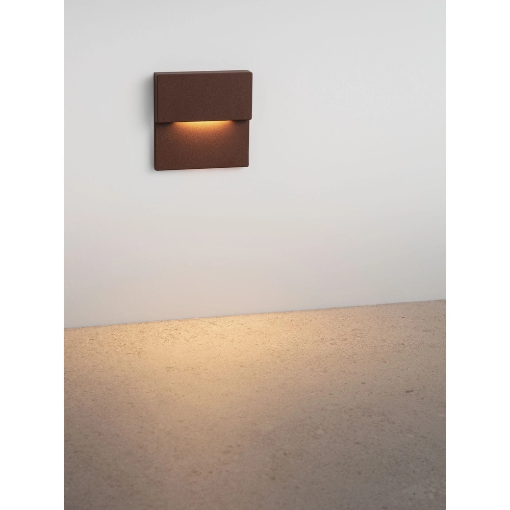 Einbauwandlampe Dan rostbrauner 2700K