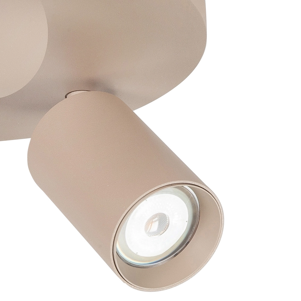 Aufputz-Spot Mila 3-flammig rund sandbraun Highlight 8718379050411