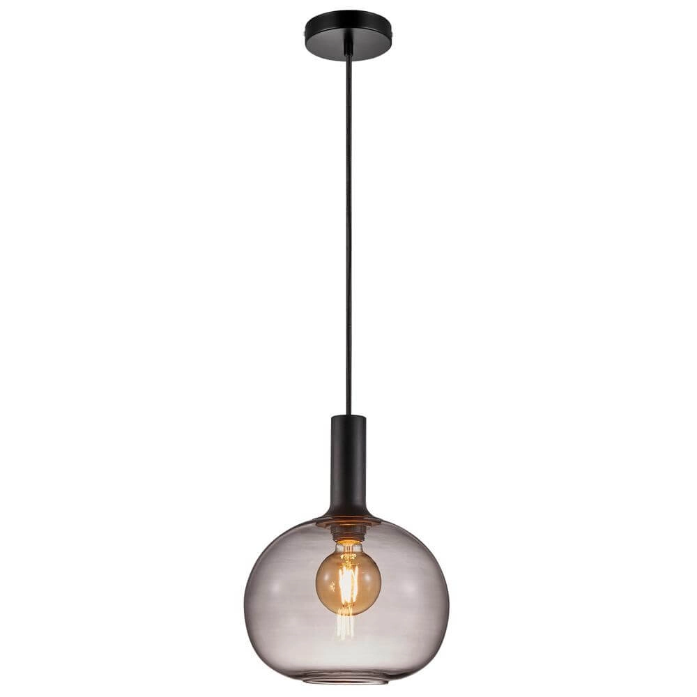 Pendelleuchte aus Glas Alton Kugel Ø 25cm Rauchglas