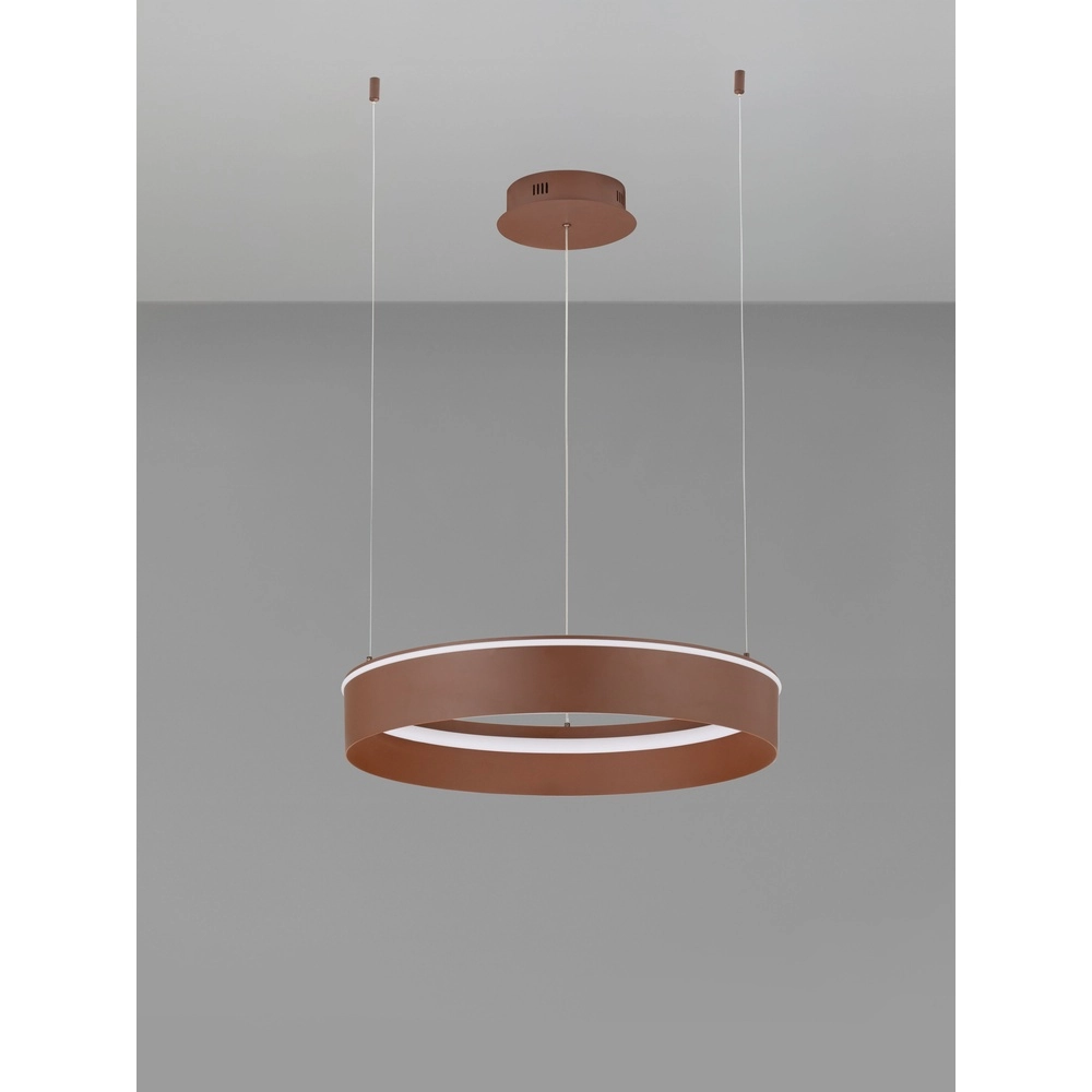 Moderne Pendellampe Olivia braune Ø 60cm Lyora 5212017494245