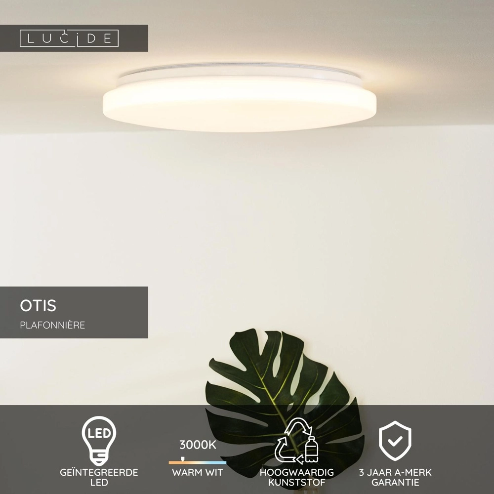 Deckenlicht Otis Ø 39 cm weiß Lucide 5411212791399