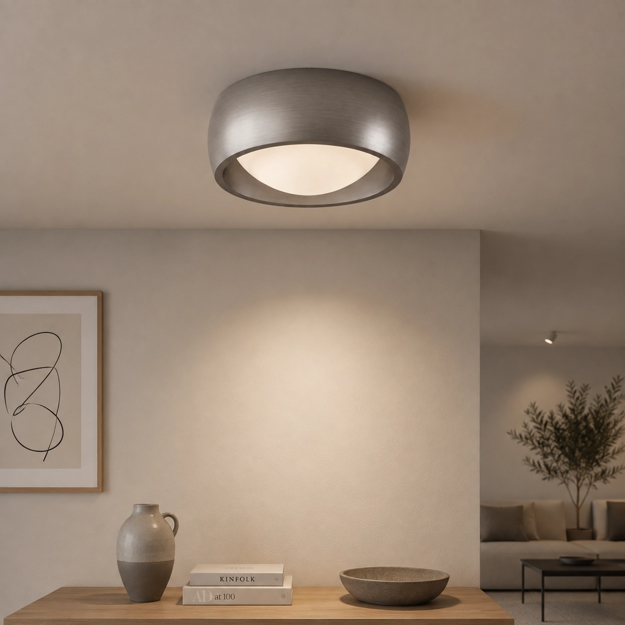 Elegante Deckenlampe Montana Ø15cm – Gewehrmetall