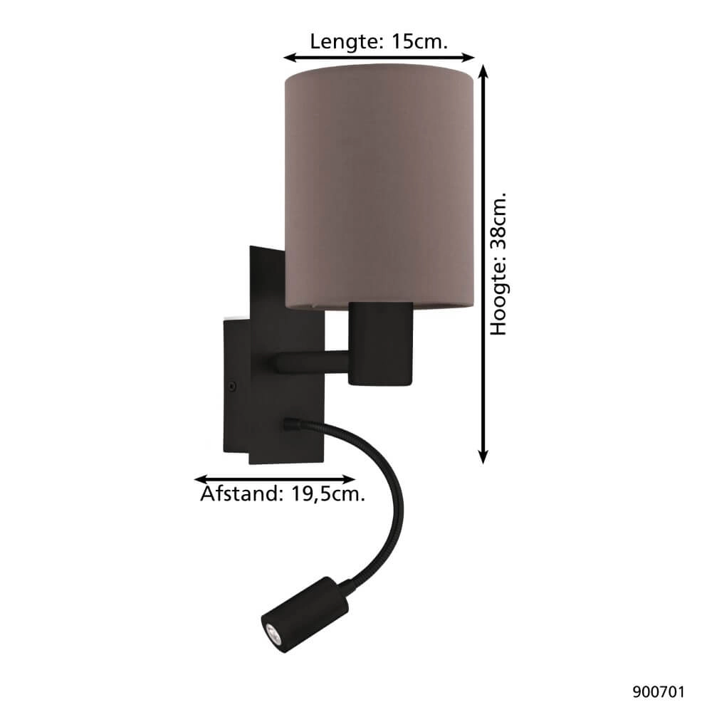 Nachttischlampe mit Leselampe Pasteri Eglo 9008606251728