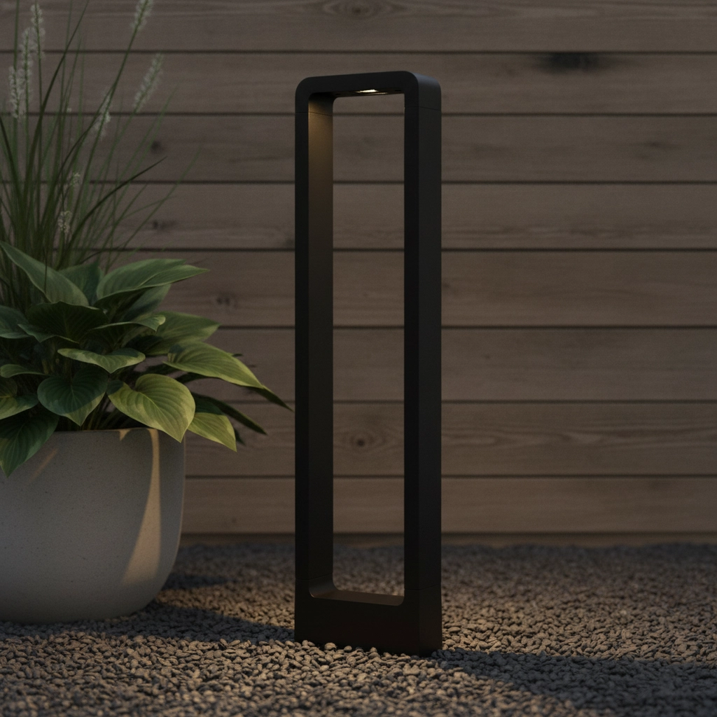 Design-Gartenleuchte Minimal schwarz 65cm