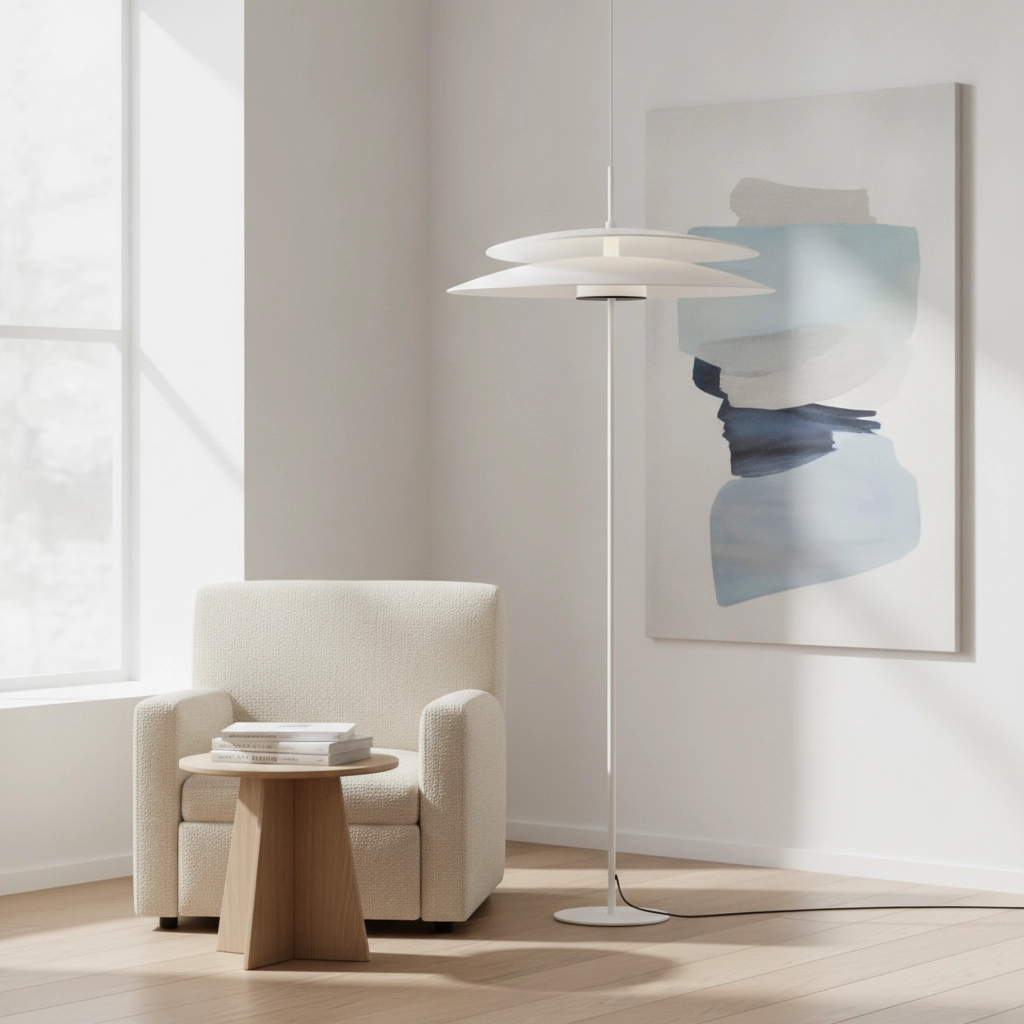 Stehlampe Olea Design weiß Ø 35cm