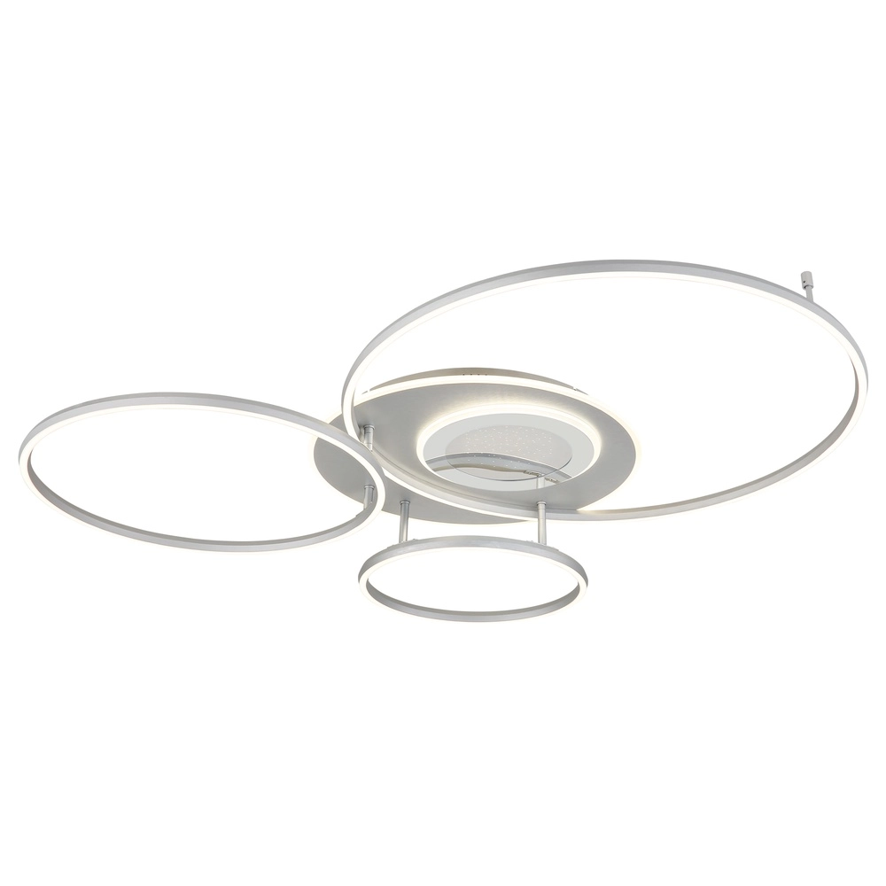 Moderne Deckenlampe Johnson Silbergrau