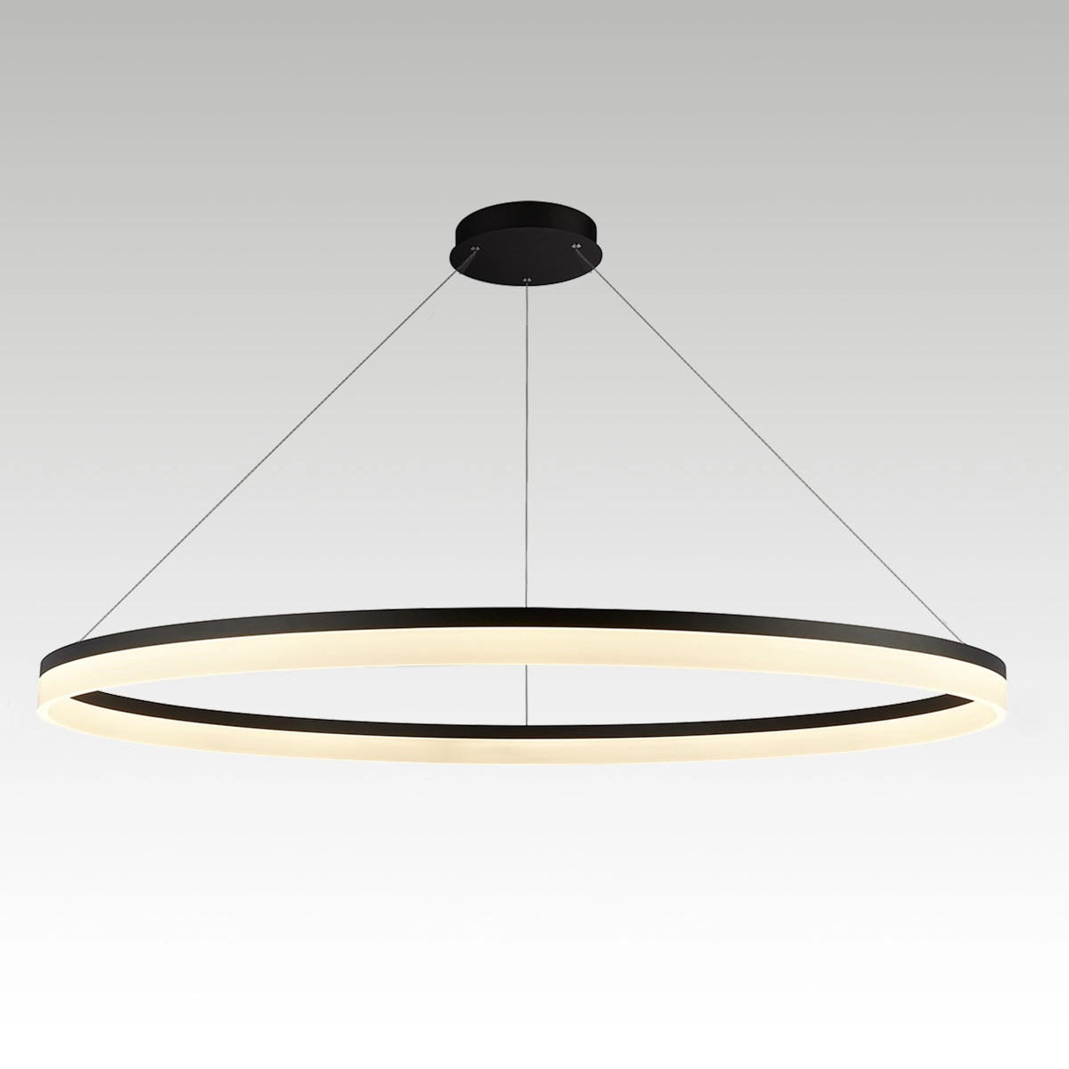 Elegante Pendellampe Ara Ø 150 cm schwarz