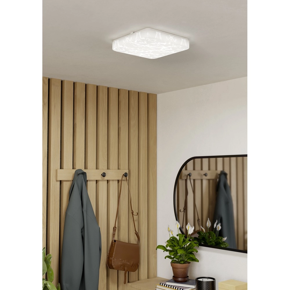Weiße Deckenlampe Allerona 27 x 27 cm Eglo 9008606408924