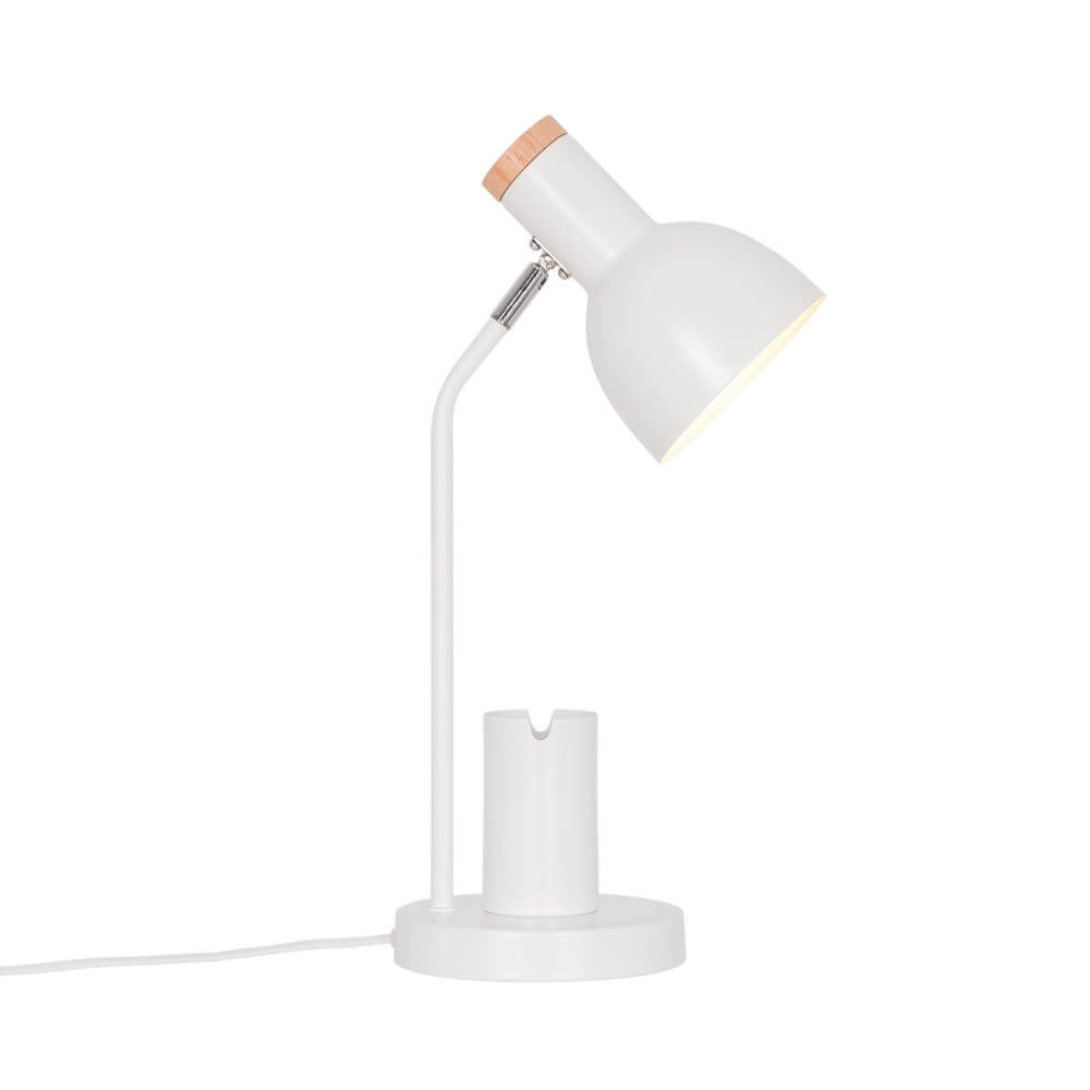 Weiße Schreibtischlampe Devone mit Stifthalter Nordlux 5704924024542