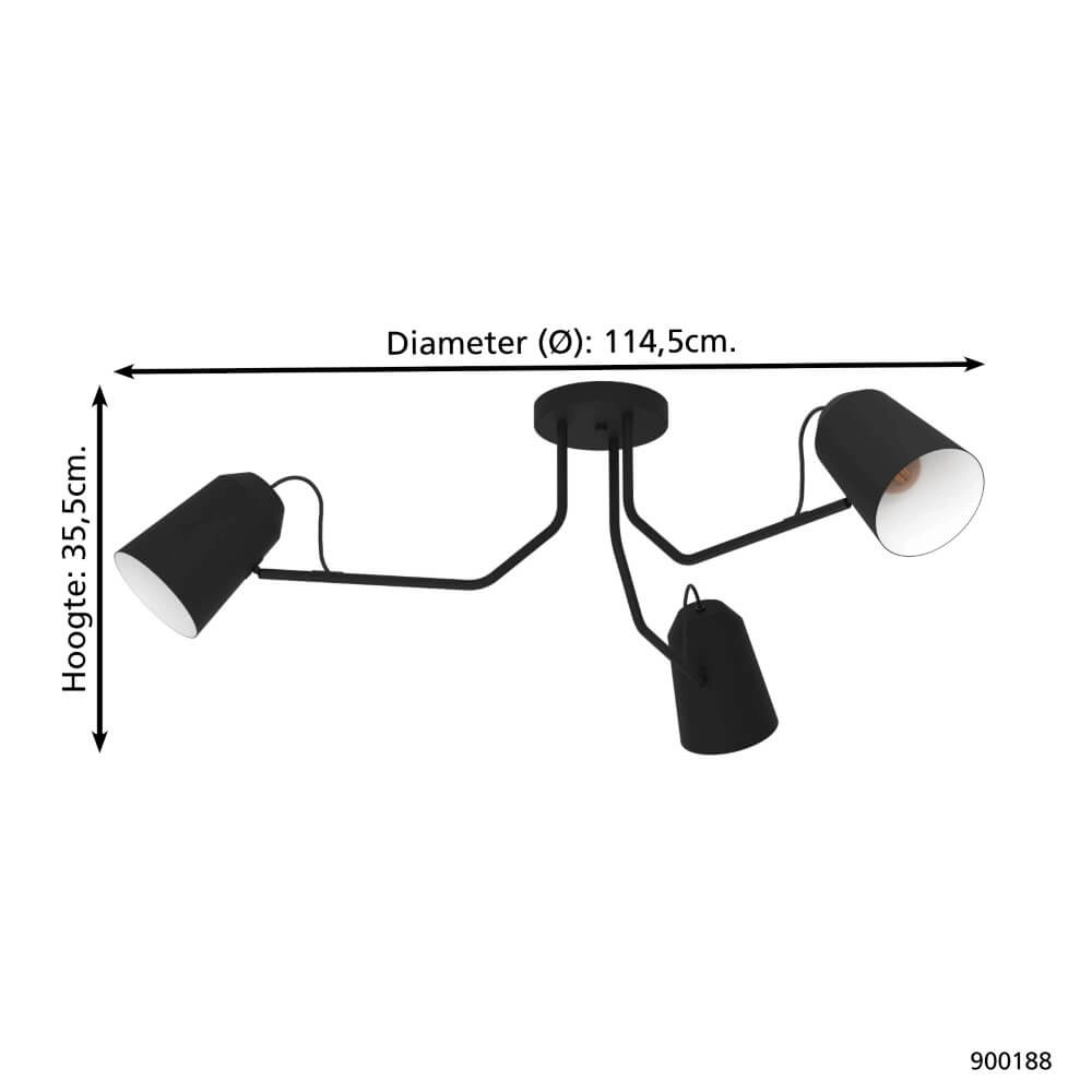 Spider-Deckenlampe Loreto Eglo 9008606235629