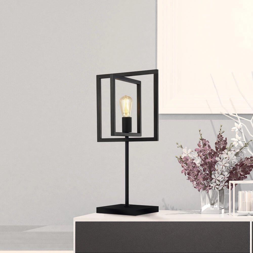 Schwarze Tischlampe Plaza Searchlight 5053423226583