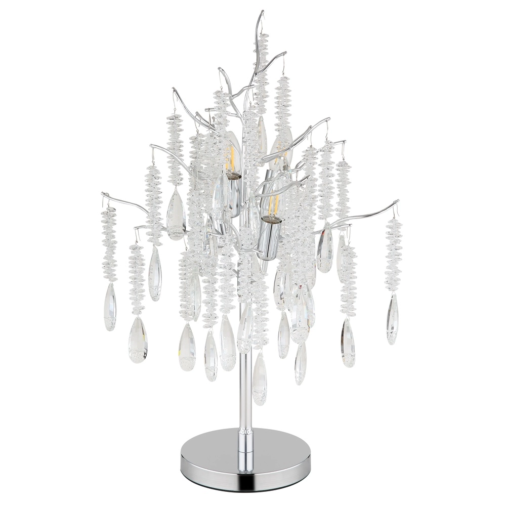 Tischlampe Kinga Silbergrau Globo 9007371579006