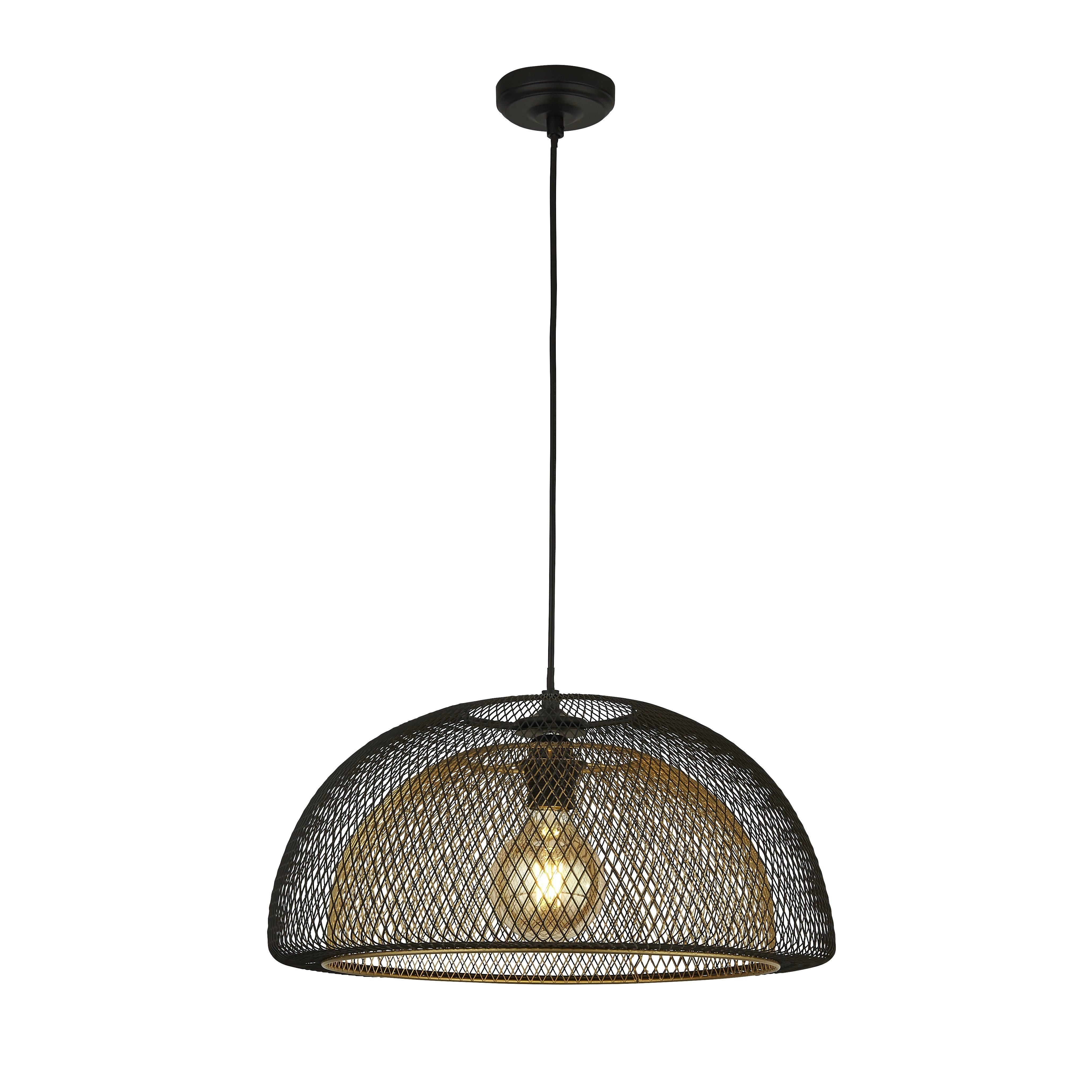 Schwarzgold Pendelleuchte Honeycomb Ø 45,5 cm Searchlight 5053423167596