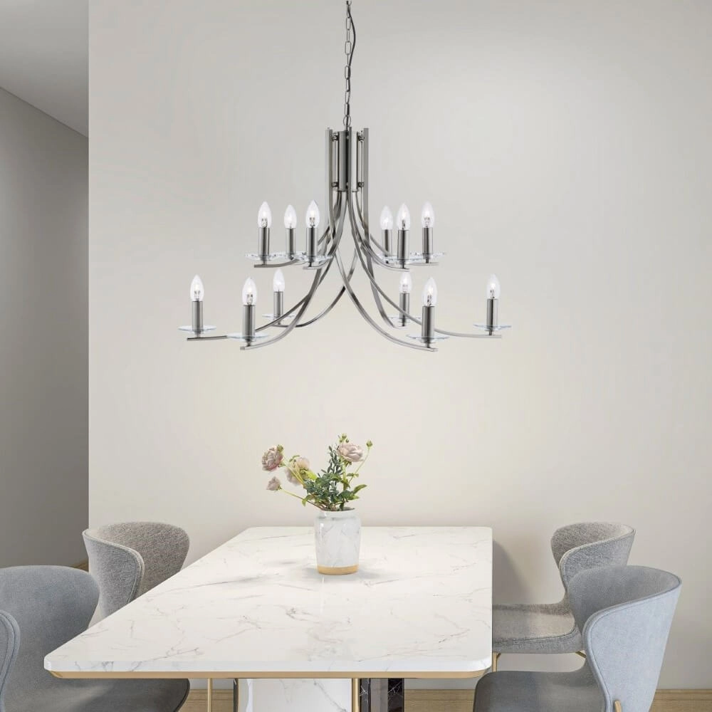 Hängelampe aus Chrom Ascona Ø 88cm Searchlight 5053423049892