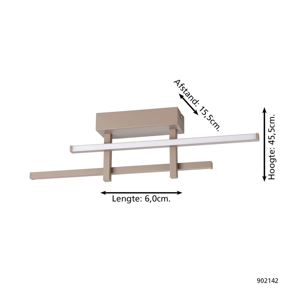 Design-Wandleuchte Trepiliano sandbraun Eglo 9008606356706