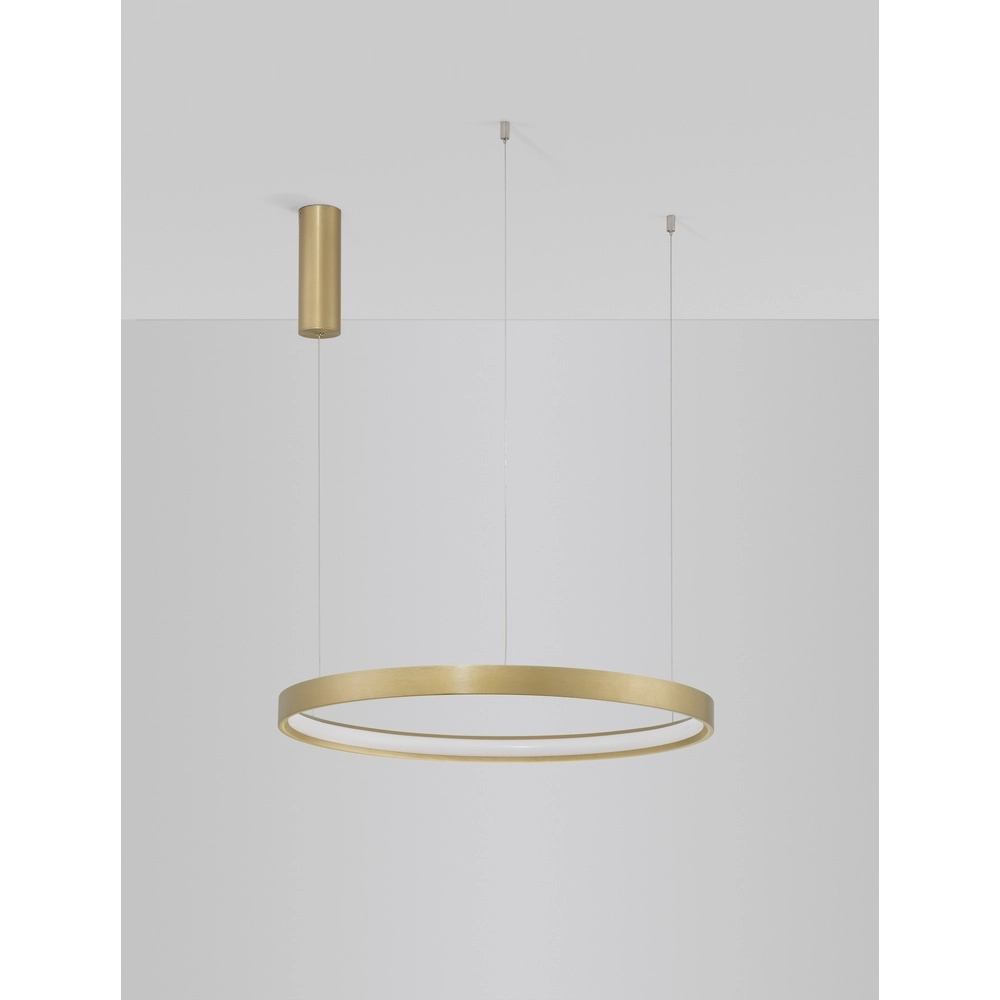 Runde Pendelleuchte Perrine gold Ø 60cm Lyora 5212017438447