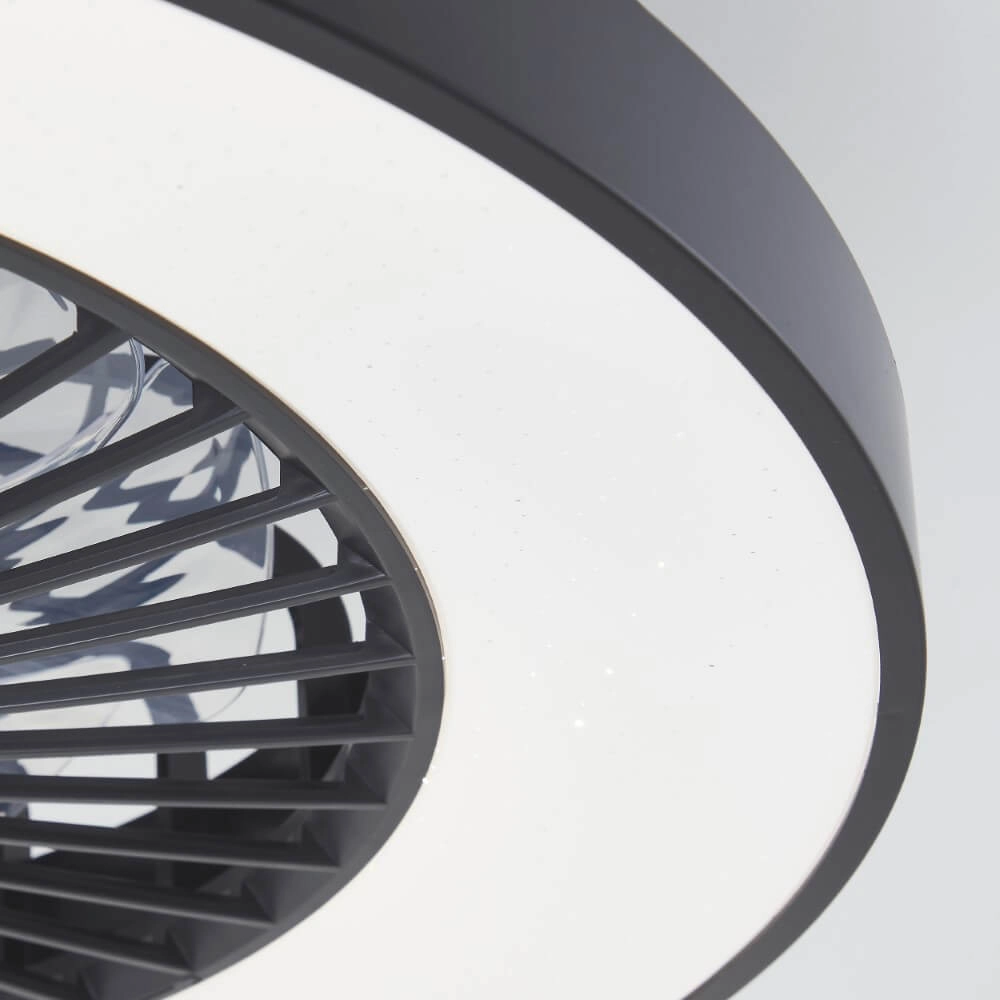 Schwarzer Deckenventilator Mazzaro mit RGB-Lampe - 58cm Brilliant 4004353441202
