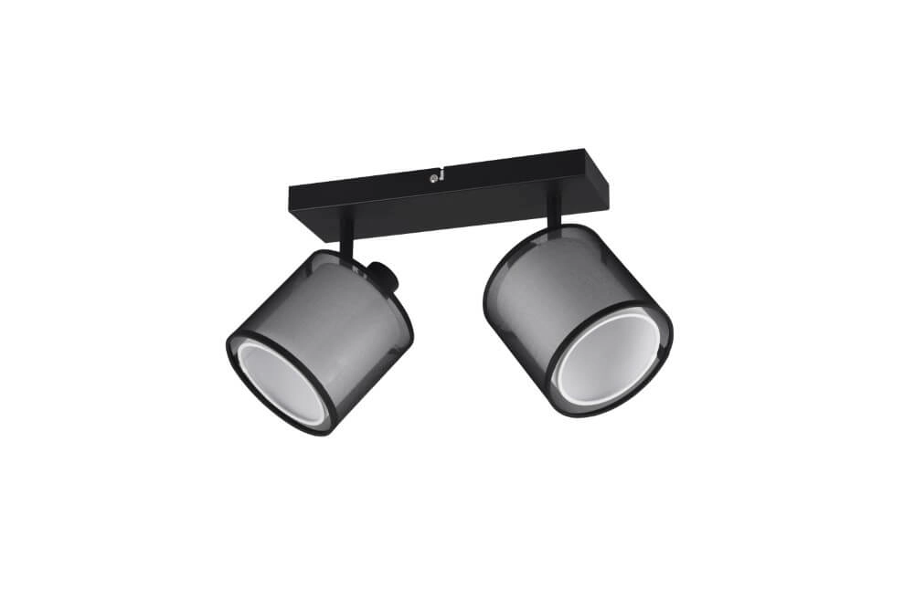 Schwarze Deckenlampe Burton 2-flammig Trio 4017807538359
