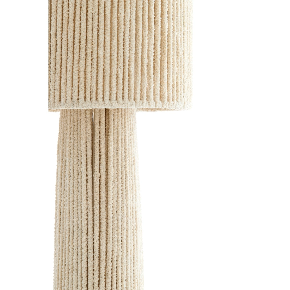 Sand-Bodenlampe Michiel 160 cm – Chenillecreme Light & Living 8717807786151