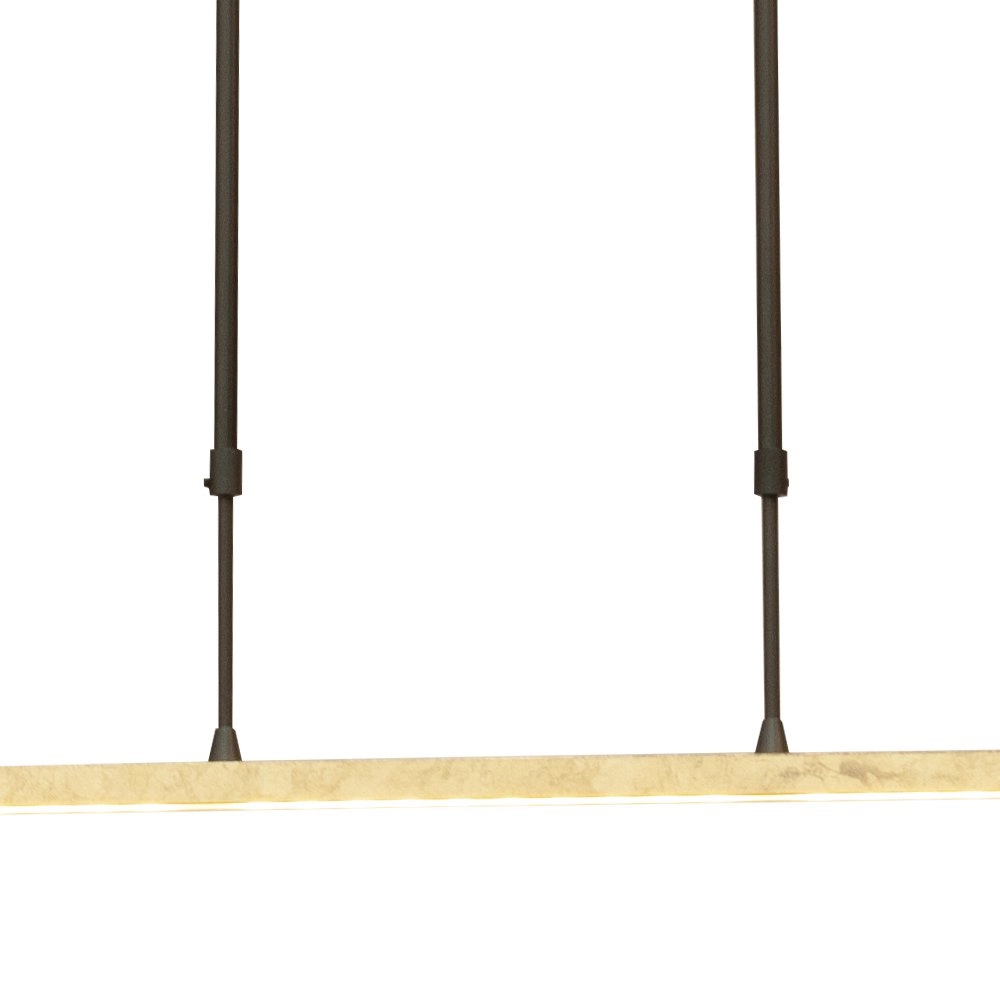 Schwarze Hängelampe Real 2 130cm mit Gold Masterlight 8718121220444