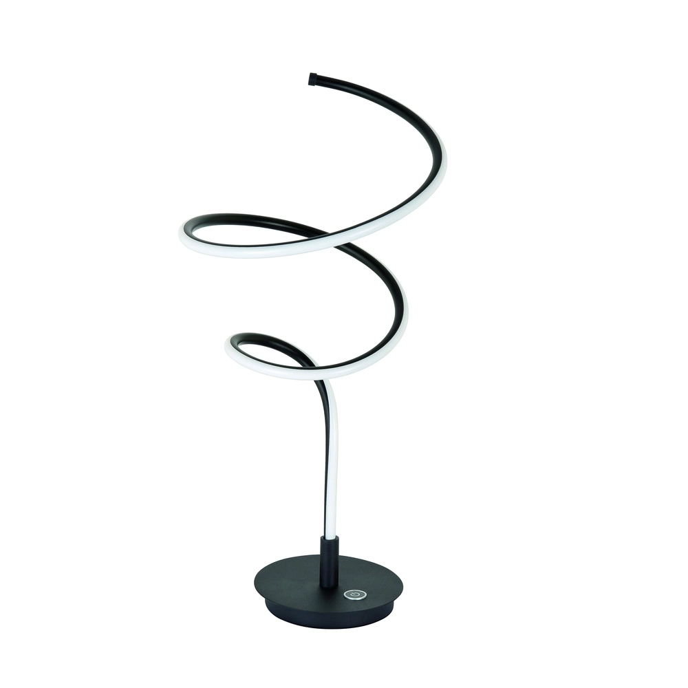 Design-Tischleuchte Curle schwarz Ø 27cm