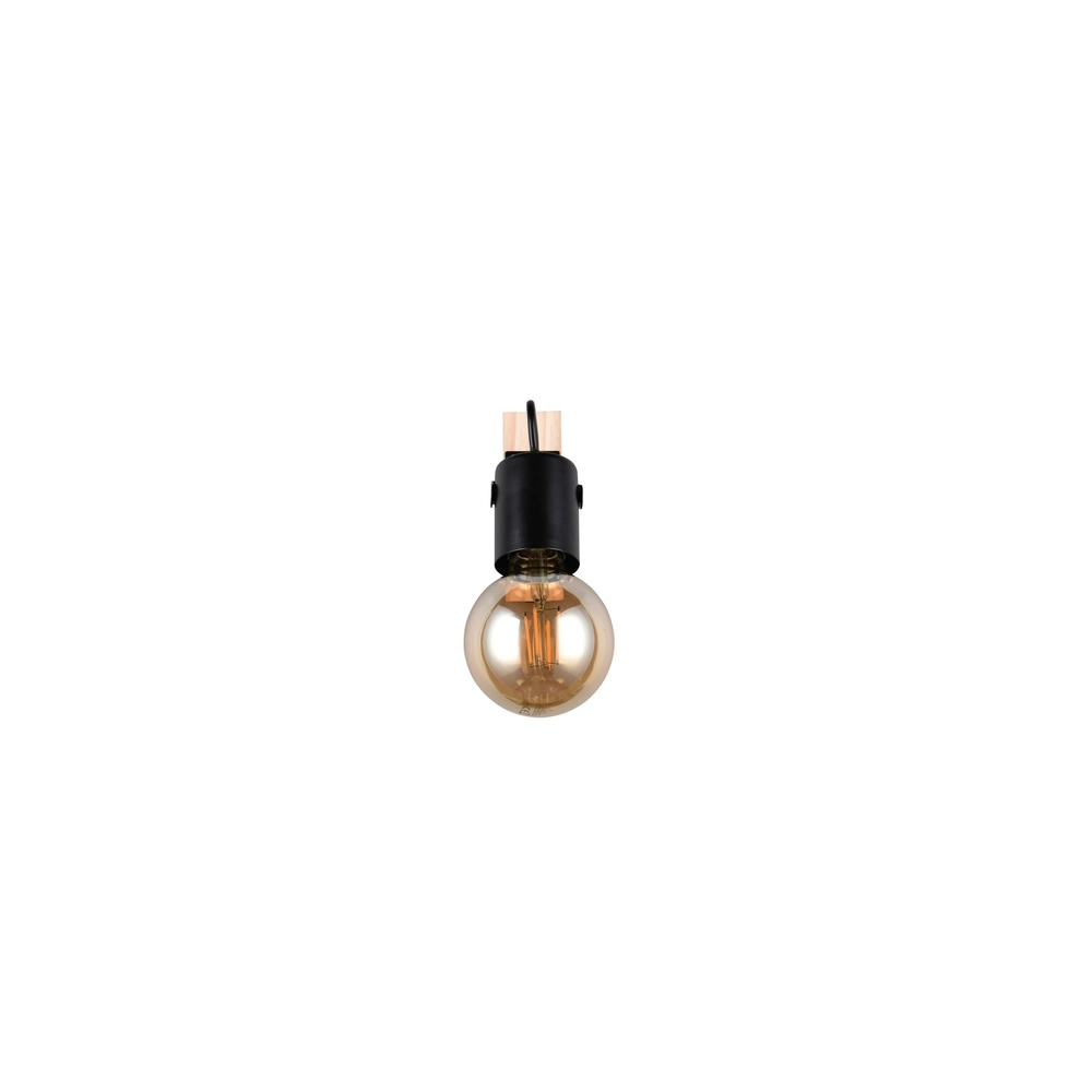 Deckenlampe Lynar Schwarz mit Holz Trio 4017807670684