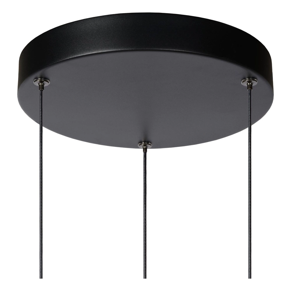Elegante Pendellampe Margary 3-Licht Schwarz Lucide 5411212241894
