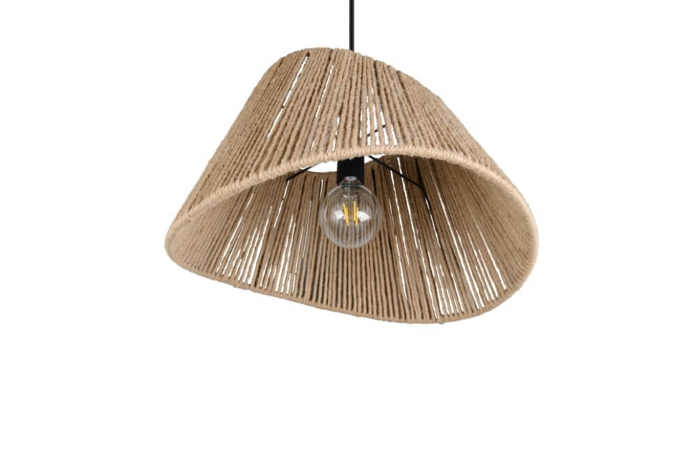 Japandi Pendelleuchte Valerie Rattan Ø 52cm Trio 4017807637380