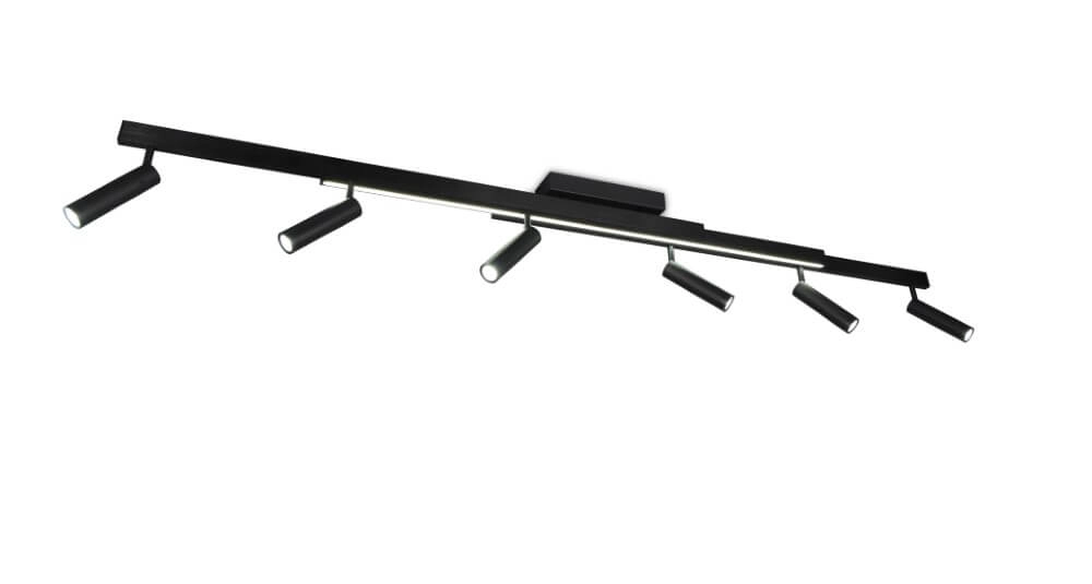 6-flammiger LED-Spot Zeno Schwarz Trio 4017807627312