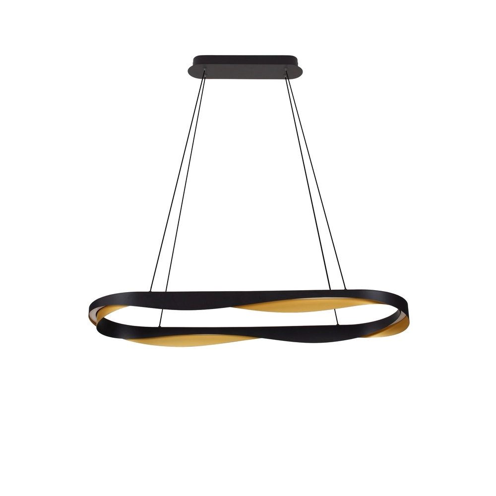 Pendelleuchte Radon Ø 100cm schwarz mit gold Lyora 5212017452511