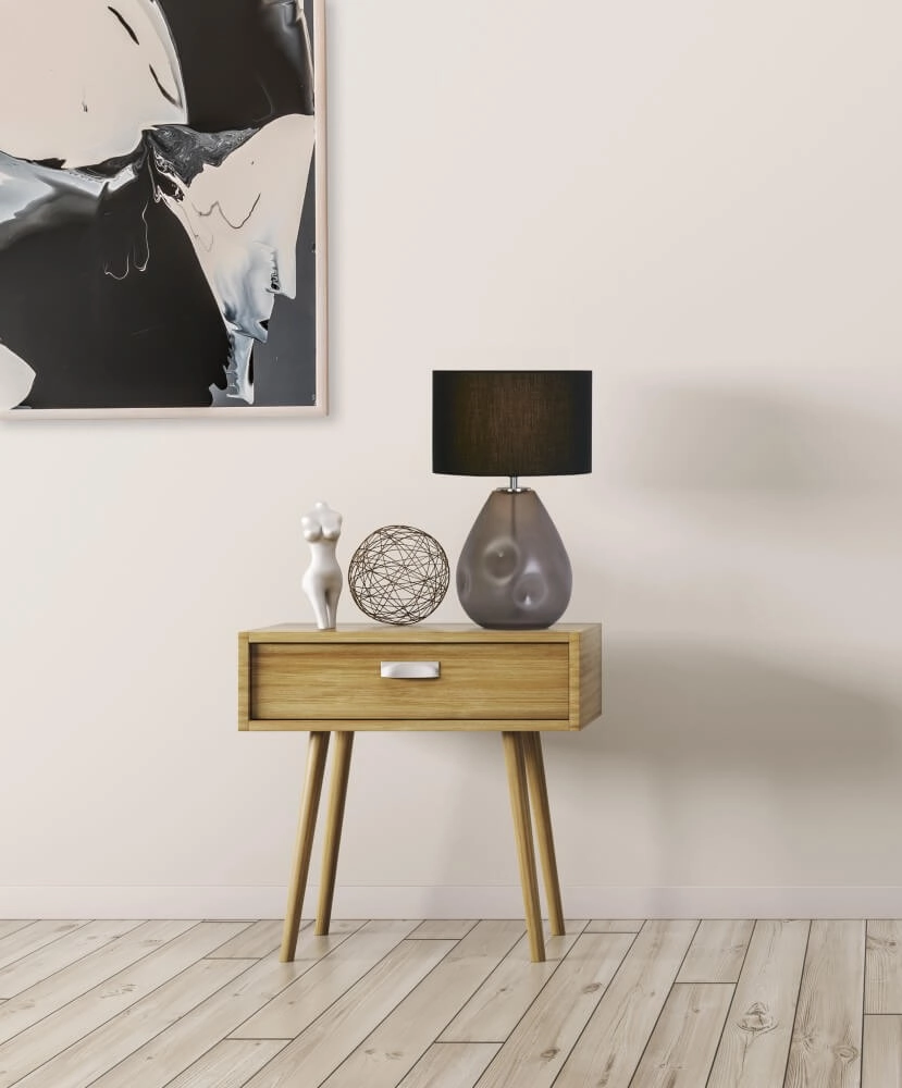 Tischlampe Devon schwarz mit Kapuze Searchlight 5053423273297